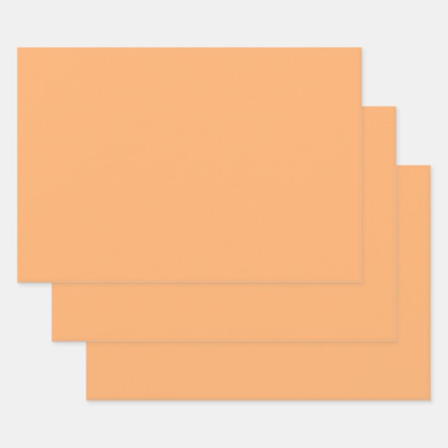 Feuille De Papier Cadeau Apricot (couleur solide) (Lot)
