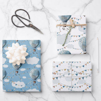 Feuille De Papier Cadeau Aquarelle à air chaud //