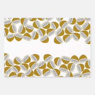 Feuille De Papier Cadeau Aquarelle Aquarelle Coconut Motif artisanal