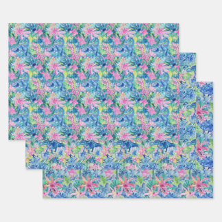 Feuille De Papier Cadeau Aquarelle Dinosaure Cadeau, Enveloppement Dino Enf