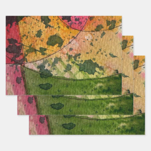 Feuille De Papier Cadeau Aquarelle Et Encre Expressionnisme Abstrait Art