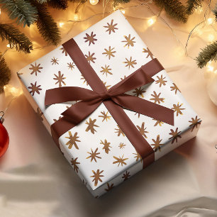 Feuille De Papier Cadeau Aquarelle étoilée - orange