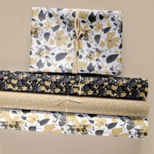 Feuille De Papier Cadeau Aquarelle florale Clematis Decoupage