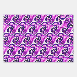 Feuille De Papier Cadeau Aquarelle violette