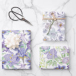 Feuille De Papier Cadeau Aquarelle violette jaune Iris<br><div class="desc">Un beau design floral Iris violet et jaune sur ces feuilles de papier d'emballage. Parfait pour les anniversaires,  douches nuptiales,  mariages,  tout cadeau pour elle.</div>