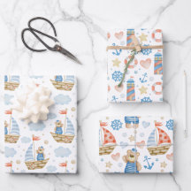 Aquarelle Voilier Nautique Ours