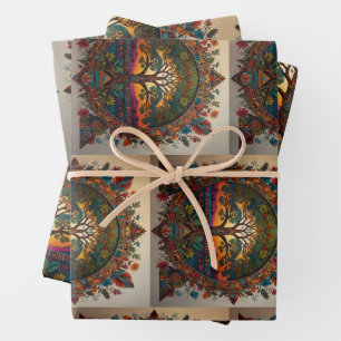 Feuille De Papier Cadeau Arbre de vie vif - Fusion mystique