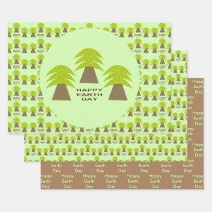 Feuille De Papier Cadeau Arbres jours des terres personnalisés