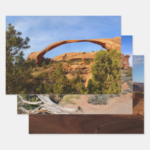 Feuille De Papier Cadeau Arc de paysage dans le parc national des Arches