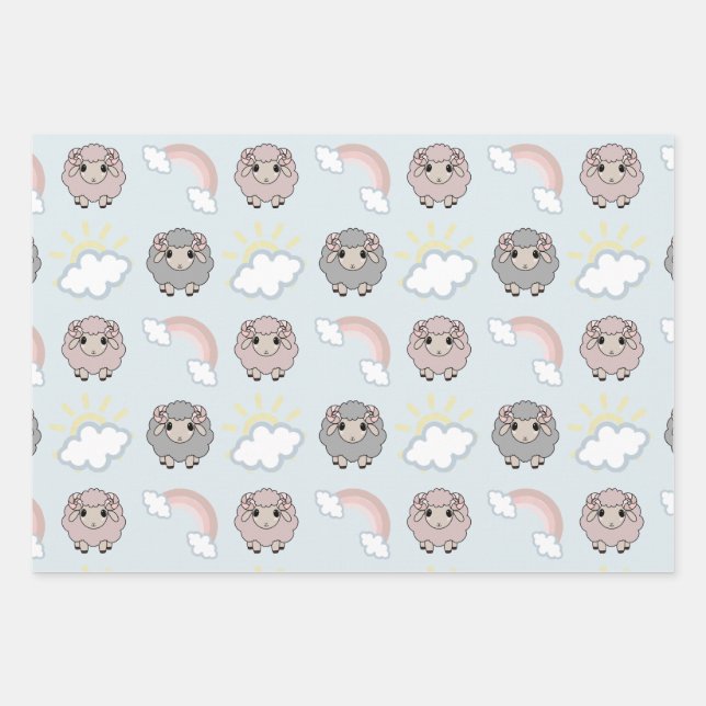 Feuille De Papier Cadeau Arc-en-ciel (Devant)