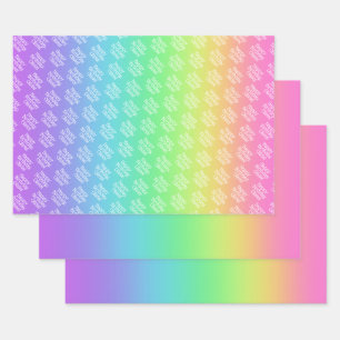 Feuille De Papier Cadeau Arc-en-ciel personnalisé