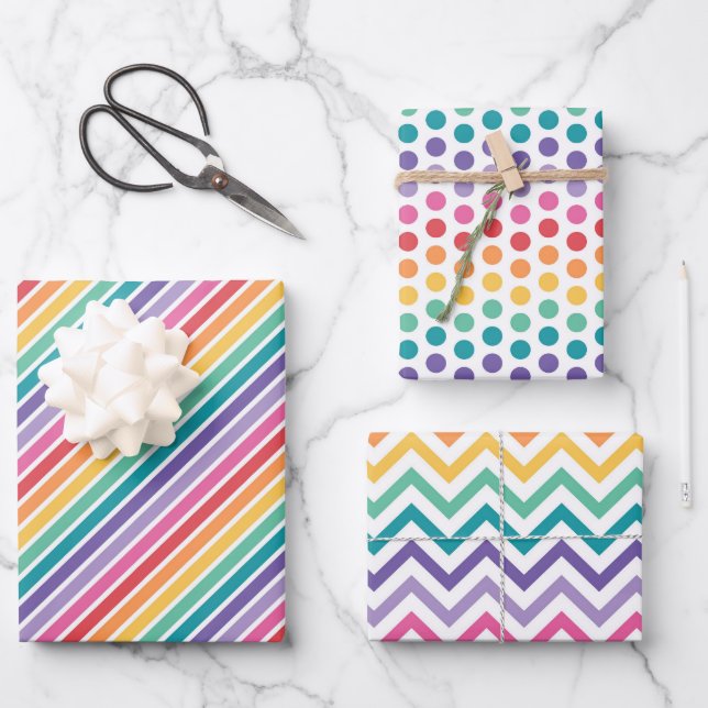 Feuille De Papier Cadeau Arcs-en-ciel pour vous (Recto)