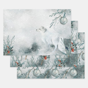 Feuille De Papier Cadeau Arctic Fox Winterland