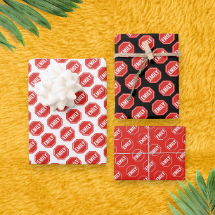 Feuille De Papier Cadeau ARRÊT : NOM/PERSONNALISER DE MOT Drôle nouveauté u