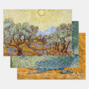 Feuille De Papier Cadeau Art de Vincent Van Gogh, Découpage