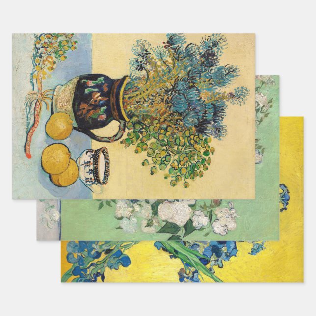 Feuille De Papier Cadeau Art de Vincent Van Gogh, Découpage (Lot)