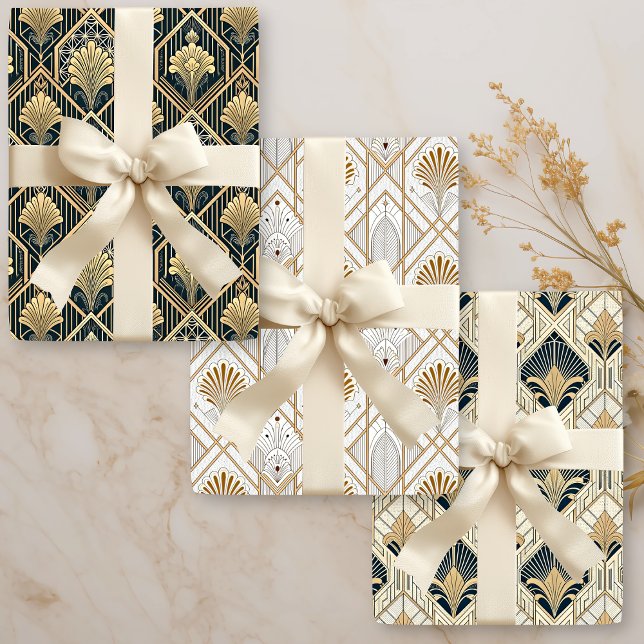Feuille De Papier Cadeau Art Déco Géométrique (Créateur téléchargé)