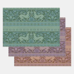 Feuille De Papier Cadeau Art Déco Nouveau Chien Nature Motif animal