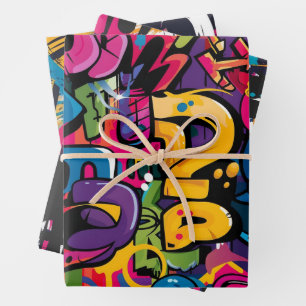 Feuille De Papier Cadeau Art graffiti