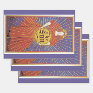 Feuille De Papier Cadeau Art Nouveau vintage, Journal New-York Sun