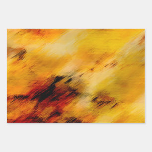Feuille De Papier Cadeau Art numérique abstrait rouille et haricot noir