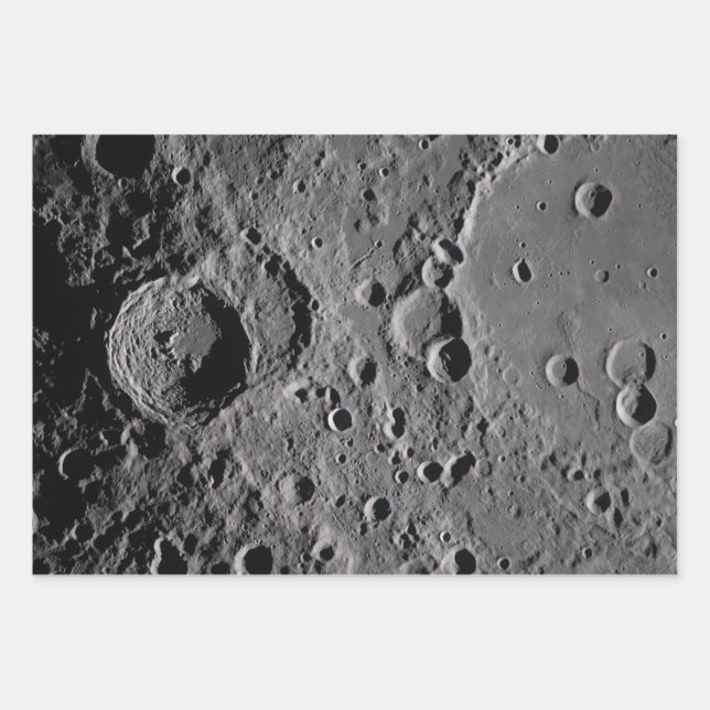 Feuille De Papier Cadeau Artemis II Lunar Craters (Devant)