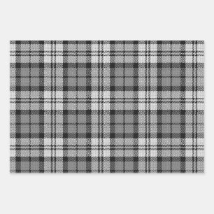 Feuille De Papier Cadeau Ash Grey Blackwatch Campbell Tartan Plaid