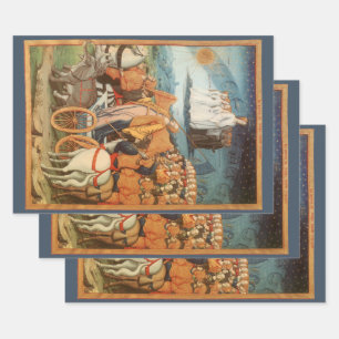 Feuille De Papier Cadeau Astronomie céleste vintage Puissance des cieux