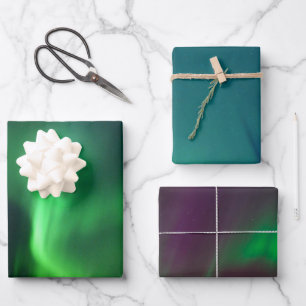 Feuille De Papier Cadeau Aurora Borealis Northern Lights Alaska Sky