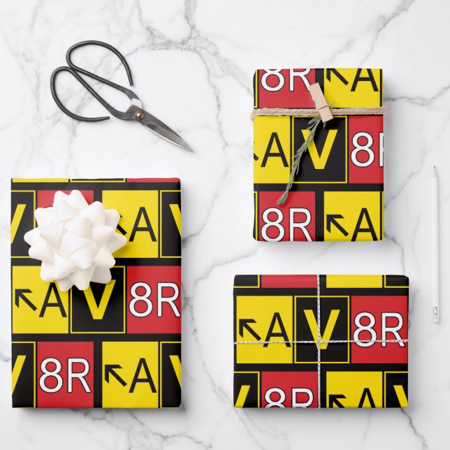 Feuille De Papier Cadeau Aviateur (Recto)