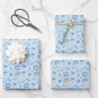 Feuille De Papier Cadeau Baby Boy