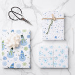 Feuille De Papier Cadeau Baby Boy Blue Christmas Snowmen and Snowflakes<br><div class="desc">Ce joli jeu de papier d'emballage bleu de vacances pour bonbons et flocons de neige est parfait pour envelopper ce cadeau spécial pour le cadeau de Noël du petit garçon sucré. Faites une déclaration d'amour et attrapez ceci aujourd'hui!</div>