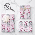 Feuille De Papier Cadeau Baby Girl First Christmas Elephant Pink Nom<br><div class="desc">Reconnaissez le premier Noël d'une petite fille avec ce cadeau personnalisé avec un joli éléphant de petite fille à l'aquarelle portant un casquette de bas rose et tenant un ornement de Noël rose entouré de coeurs roses avec le texte modifiable NOM'S FIRST CHRISTMAS vous pouvez changer à d'autres textes personnalisés...</div>