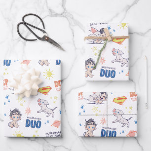 Feuille De Papier Cadeau Baby Krypto & Superman Motif