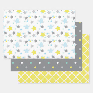 Feuille De Papier Cadeau Baby shower non sexiste