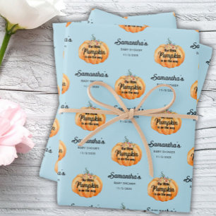 Feuille De Papier Cadeau Baby Shower Petite Citrouille
