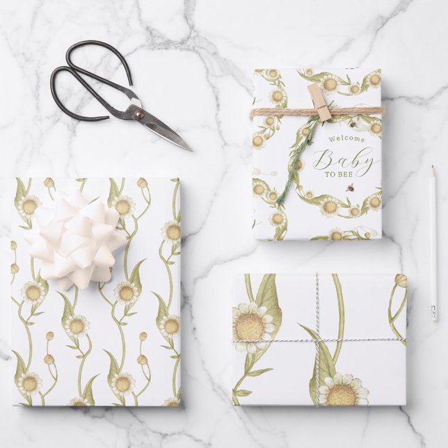Feuille De Papier Cadeau Baby to Bee Custom Daisy Chain (Créateur téléchargé)
