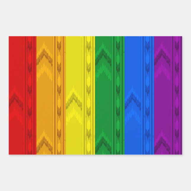 Feuille De Papier Cadeau Backrooms Pride Arc-en-ciel (Devant)