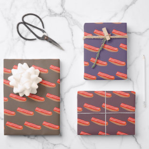 Feuille De Papier Cadeau Bacon mignon