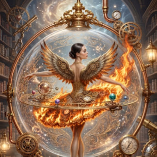 Feuille De Papier Cadeau Ballerina in a globe - Decoupage - wrapping paper