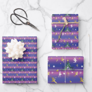 Feuille De Papier Cadeau Ballerine de Noël - Danseuse de ballet