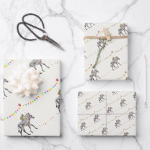 Ballon Zebra Party Cadeaupapier Vellen Set