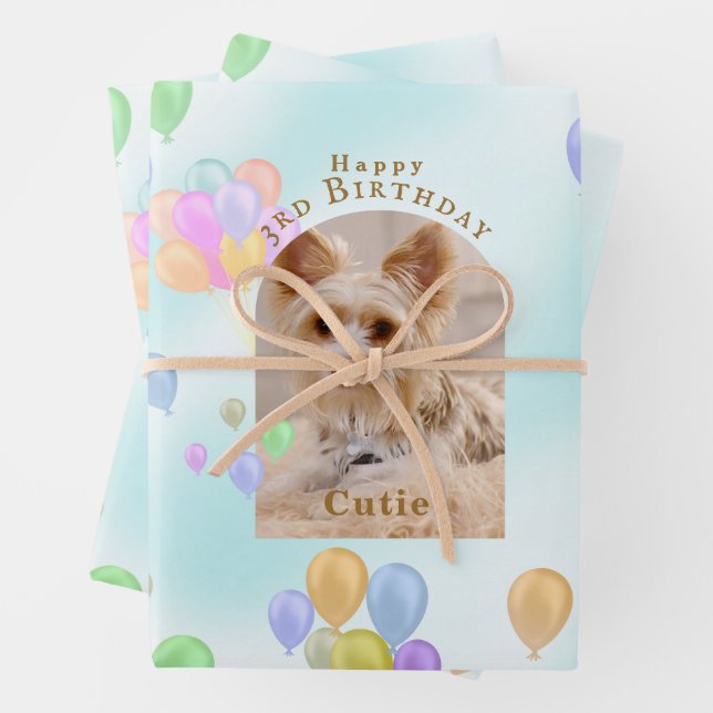 Feuille De Papier Cadeau Balloon Animal Chien (En situation)