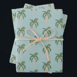 Feuille De Papier Cadeau Balnéaire Soiree Palm Trees Bleu Cute CUSTOM<br><div class="desc">Papier d'emballage personnalisé ! L'art fait main pour vous ! Parfait pour une douche de nage en bord de mer, une fête de bachelorette, une fête de fiançailles ou un anniversaire. ENTIÈREMENT PERSONNALISABLE ! MERCI POUR LE SOUTIEN DES ARTISTES INDÉPENDANTS ! Toutes les oeuvres d'art et les dessins sont créés...</div>