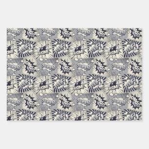 Feuille De Papier Cadeau Bande dessinée Bubbles Pop Art