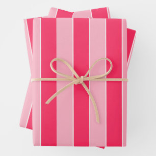 Feuille De Papier Cadeau Bandes roses