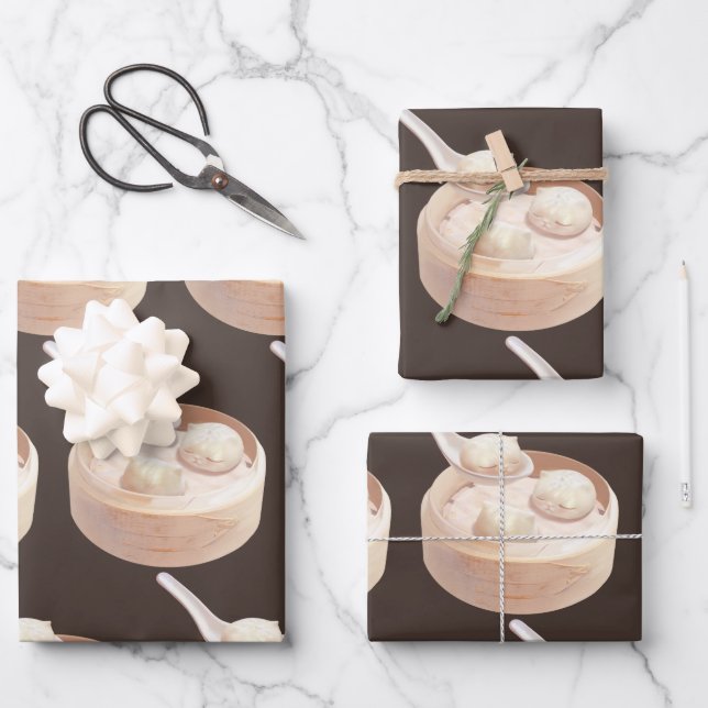 Feuille De Papier Cadeau Bao Baby - Tea Time Bao Buddies (Recto)