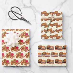 Feuille De Papier Cadeau Bar Pub Snacks Calamari Sliders Mozzarella Sticks