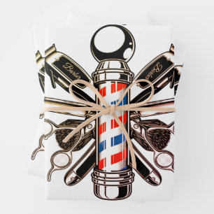 Feuille De Papier Cadeau Barbier, coiffeur, coiffeur, coiffeur, coupe-cheve