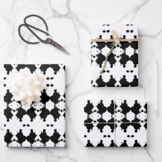 Feuille De Papier Cadeau Barre blanche de l'arbre de deuil